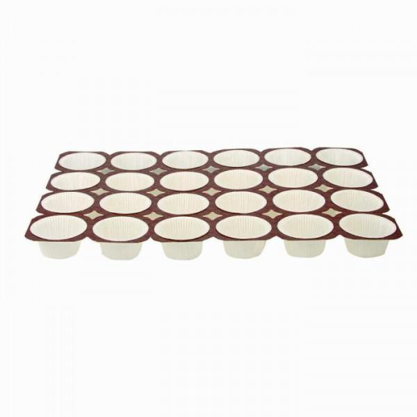 MUFFIN TRAY 4X6 + CUVETTEN (Ø 5,0CM H3,6CM) 3000ST|15008