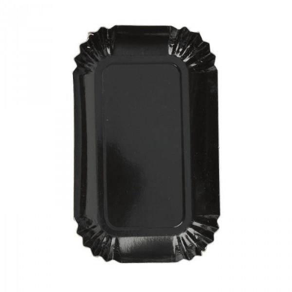 ASSIETTE CARTON NOIR 11,7X7,4CM 100PCE |350436