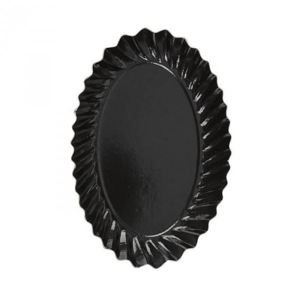 ASSIETTE CARTON NOIR 11X7CM 100PCE |350432